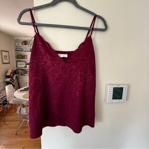 Elegant Burgundy Lace Cami Top